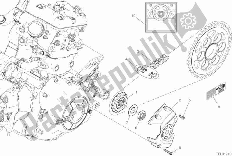 Wszystkie części do Z? Batka Przednia - ? A? Cuch Ducati Diavel 1260 USA 2020